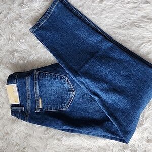 Michael Kors Dark Blue High-Rise Straight Skinny Leg Ankle Jeans New